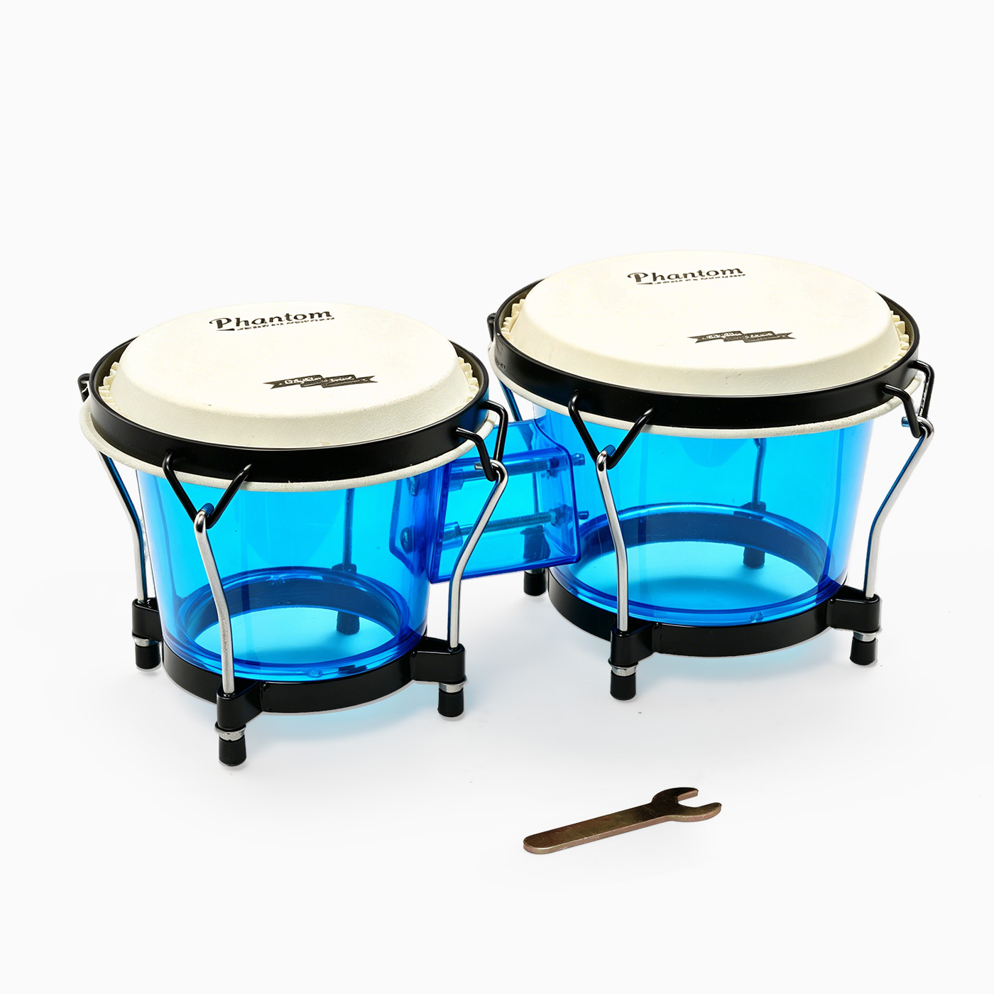 Bongo Drum Set - High Quality Blue Acrylic Bongo Drums