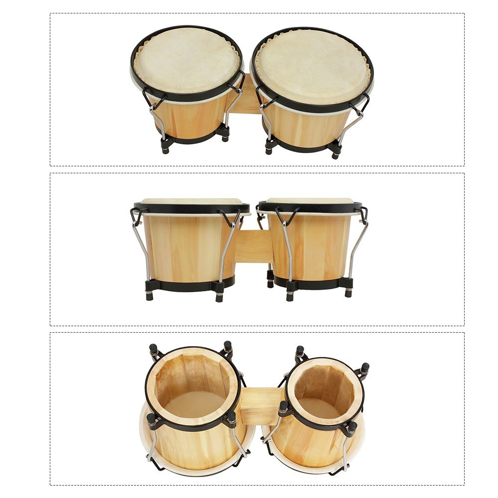 Wooden Bongo Drum Set 5.5 Inch - Bongo Drum Set 评论和价格