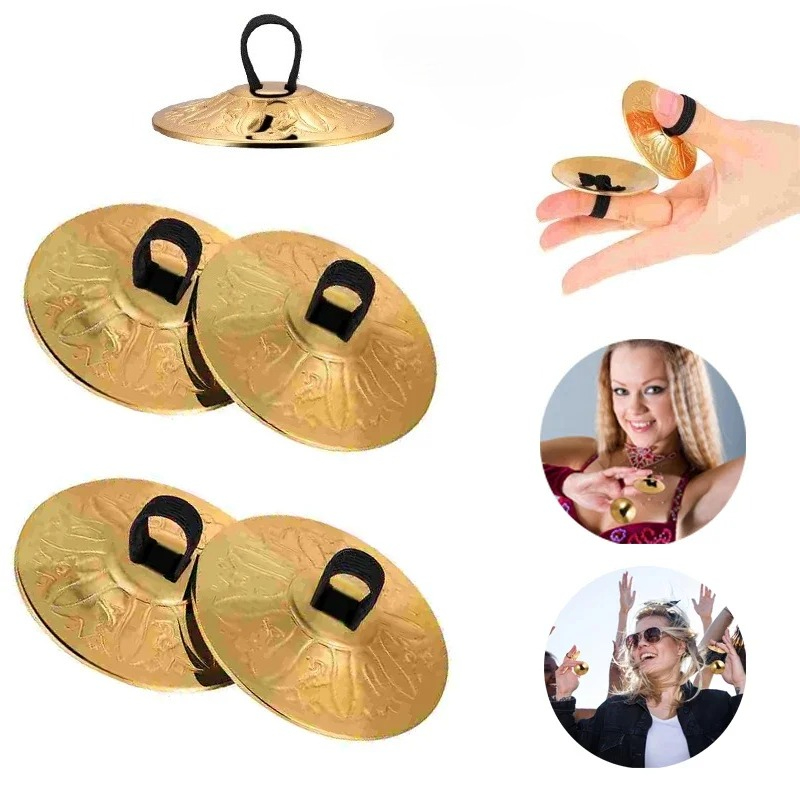 2/4Pcs Copper Finger Cymbals,  - Musical Instrument Zills 评论和价格