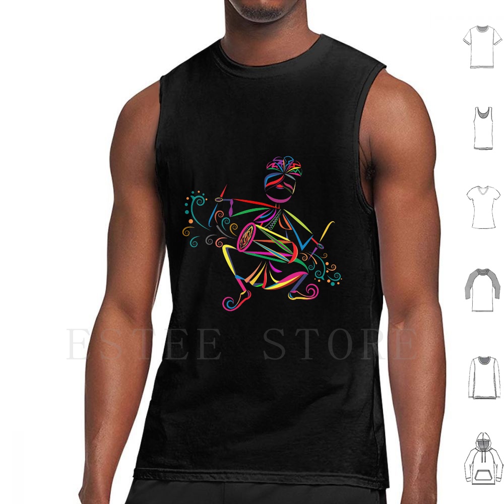 Dhol Player Tank Tops Vest Sle - Musical Instrument Of India 评论和价格