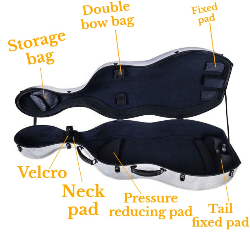 4/4 Carbon Fiber Cello Case Sc - Musical Instrument Box 评论和价格