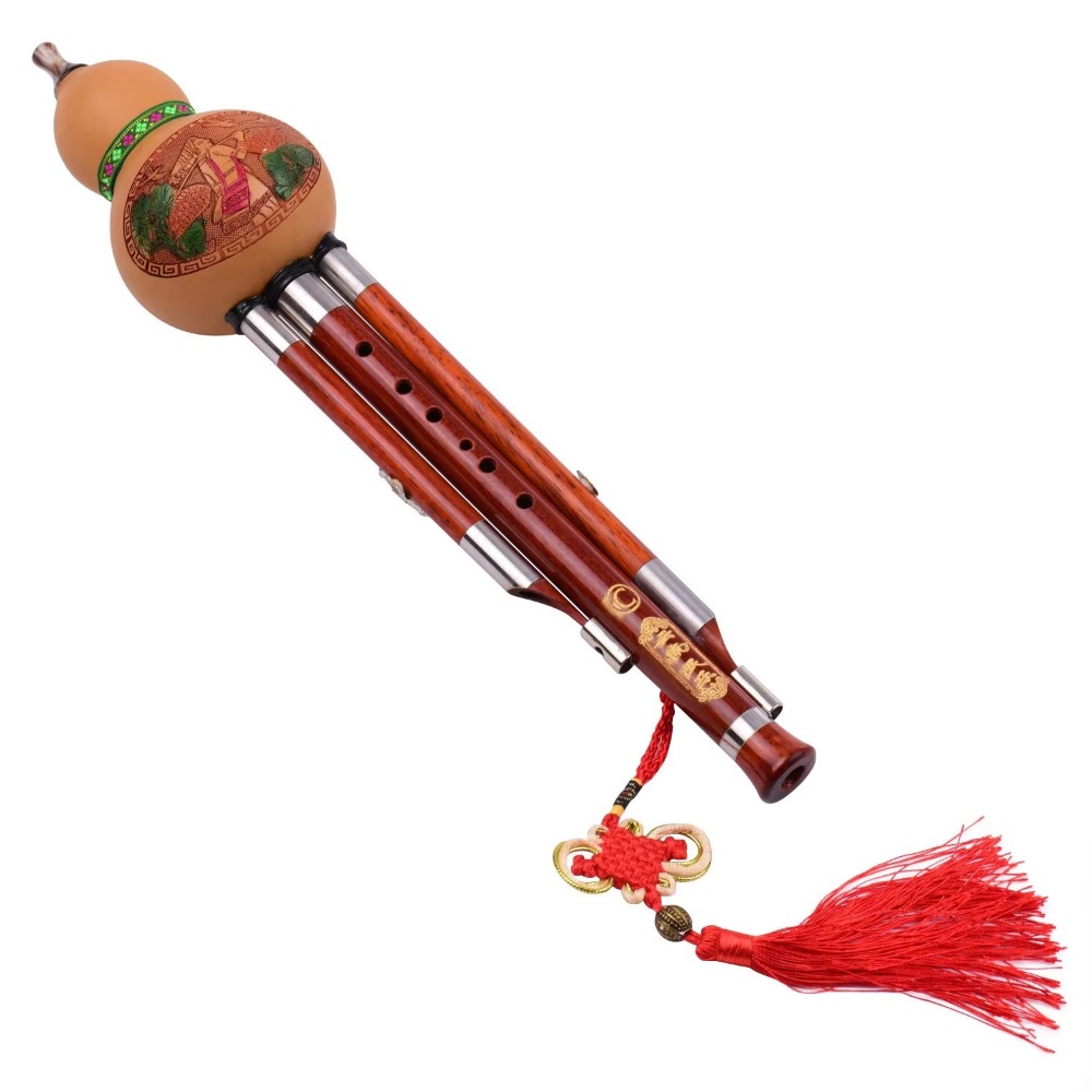 3-Tone C Key Hulusi Gourd Flut - Musical Instruments 评论和价格