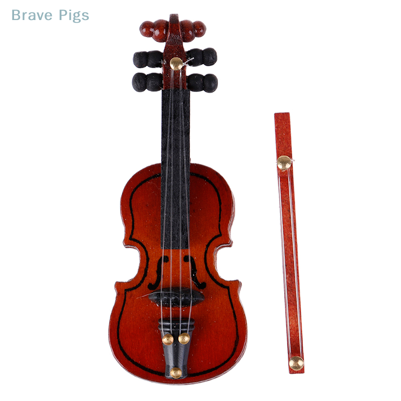 Dollhouse Violin Mini Wooden I - Musical Instrument Old 评论和价格