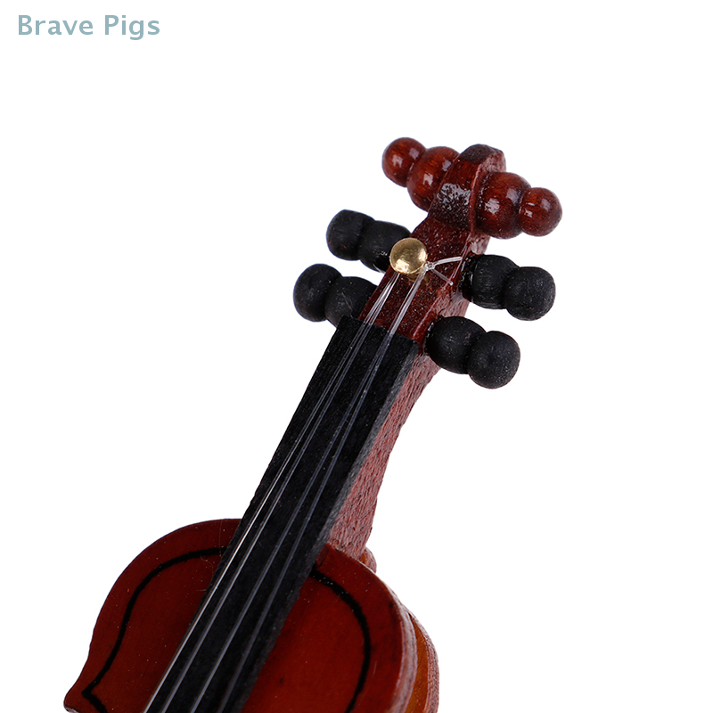 Dollhouse Violin Mini Wooden I - Musical Instrument Old 评论和价格