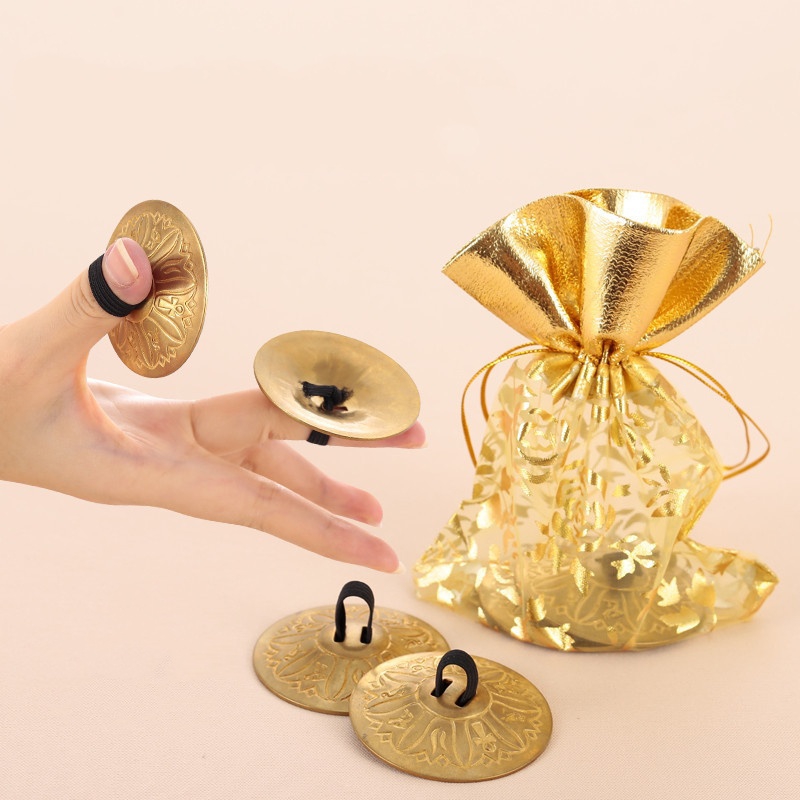 2Pcs Copper Mini Finger Zills  - Musical Instrument Zills 评论和价格