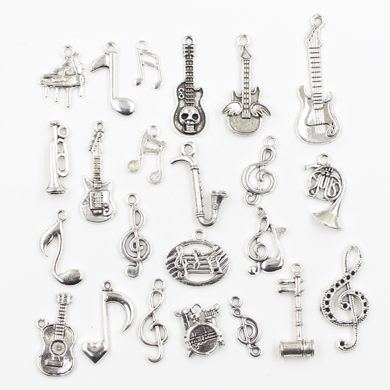 30pcs Charms Musical Guitar No - Musical Instrument Old 评论和价格
