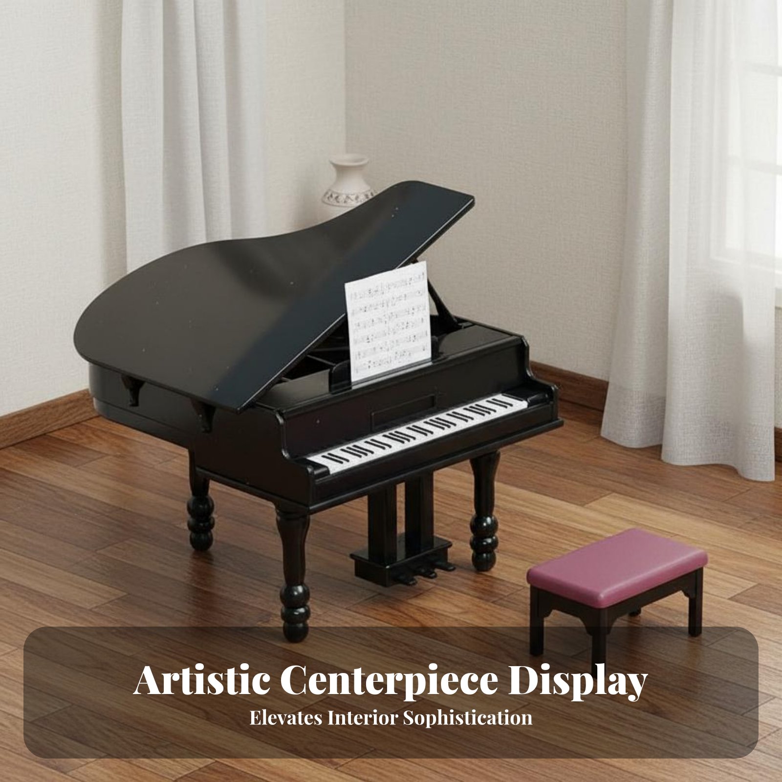 Dollhouse Piano with Bench Pho - Musical Instrument Old 评论和价格