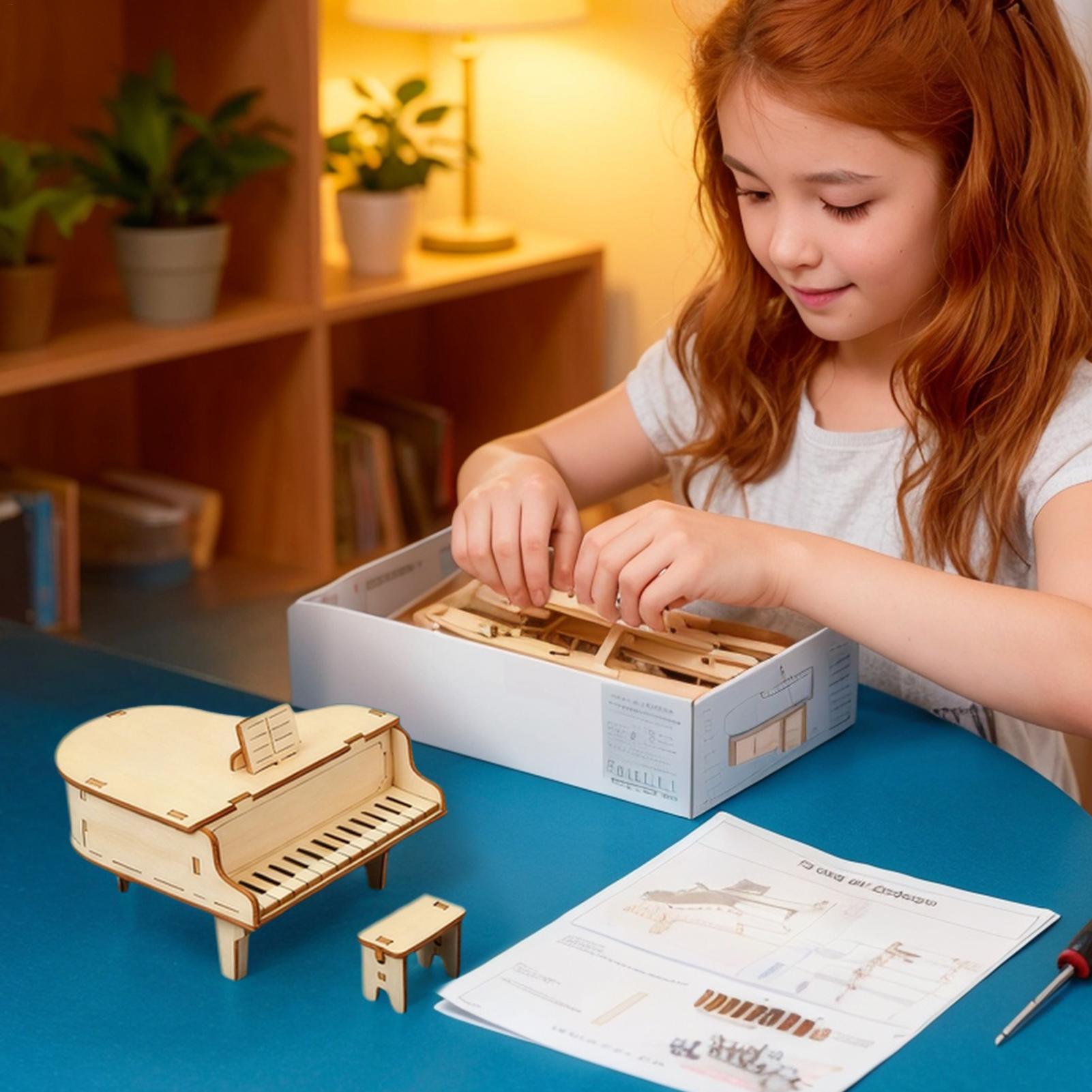 DIY Music Box Kit Wooden Instr - Musical Instrument Old 评论和价格